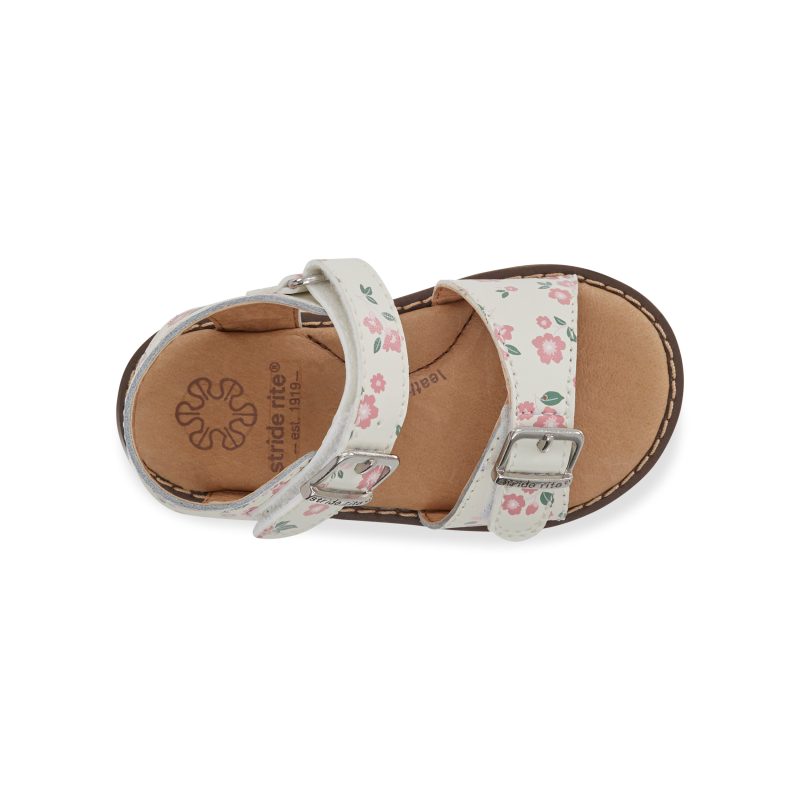 alina sandal littlekid white floral 7