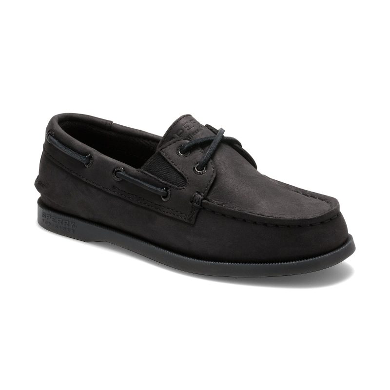 authentic original boat shoe bigkid black black 2