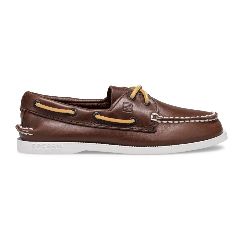 authentic original boat shoe bigkid brown 1