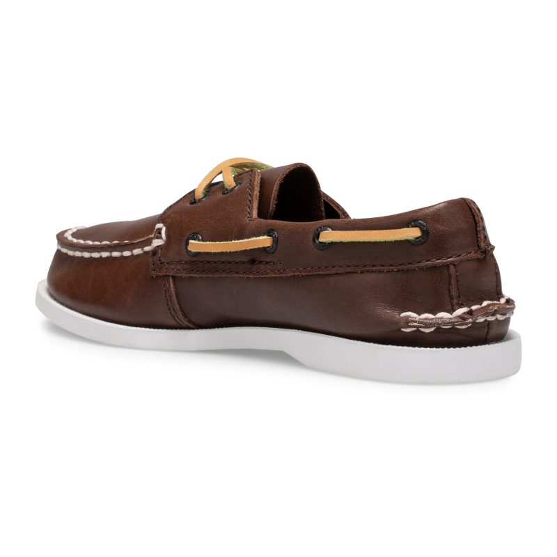 authentic original boat shoe bigkid brown 4