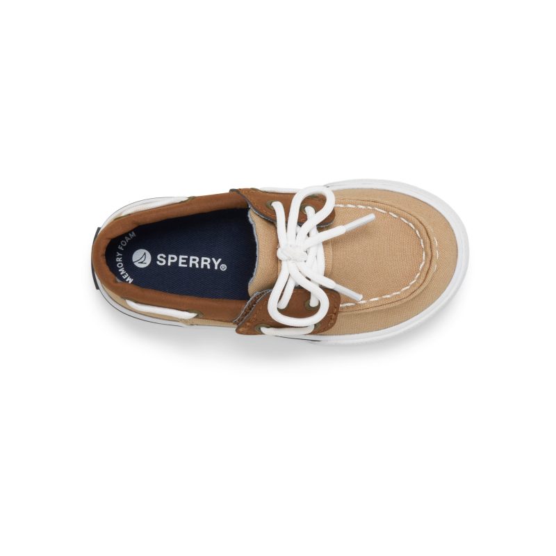 bahama jr boat shoe littlekid khaki tan 6