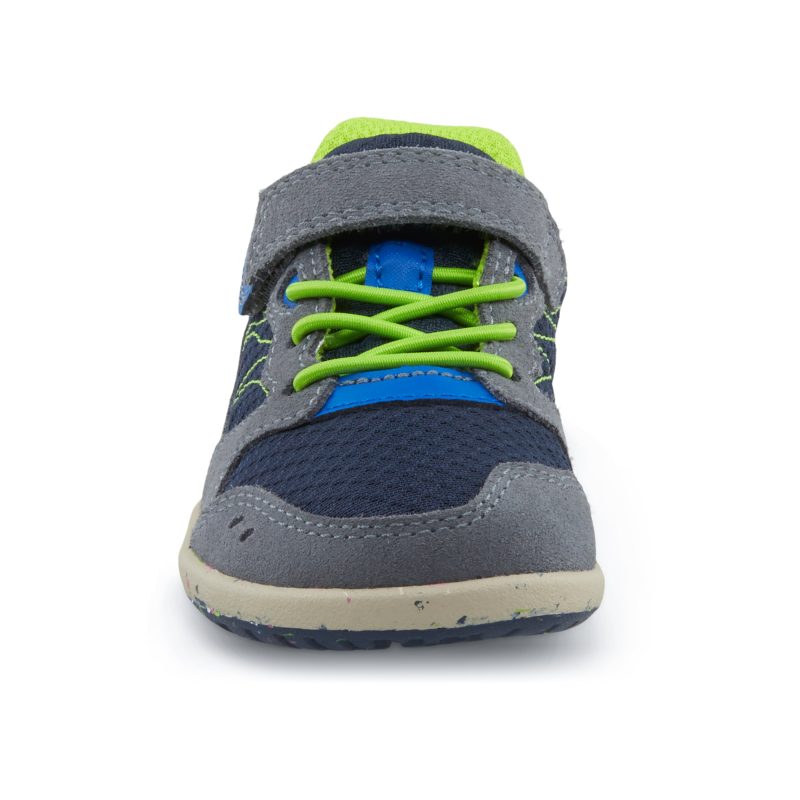 bare steps a83 sneaker littlekid navy green navy green 5