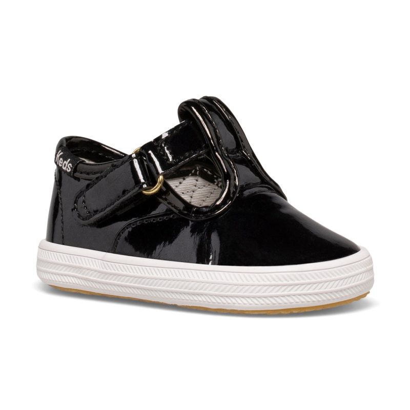 champion lace toe cap tstrap littlekid black patent 2