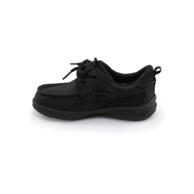 fairwater plushwave jr boat shoe littlekid black black 4