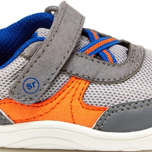 gogo sneaker littlekid grey orange 1