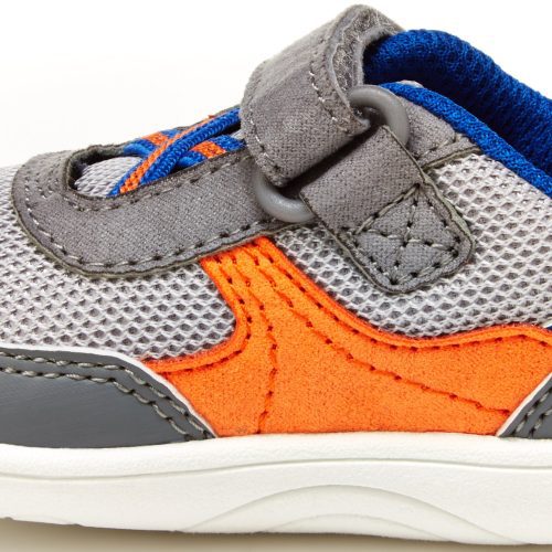 gogo sneaker littlekid grey orange 6