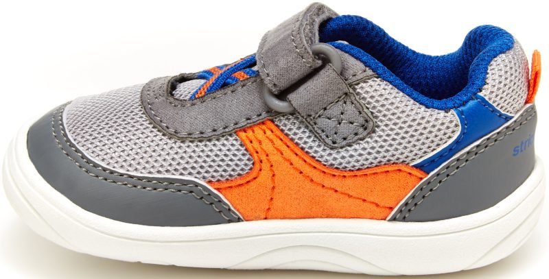 gogo sneaker littlekid grey orange 6