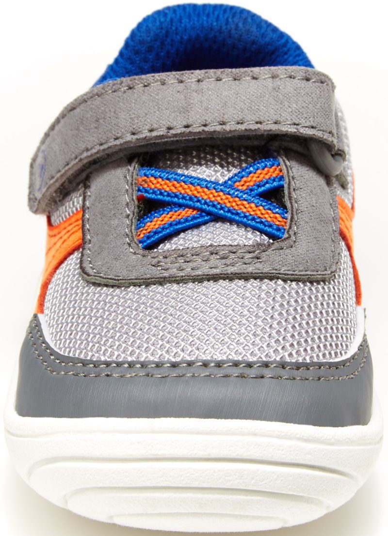 gogo sneaker littlekid grey orange 7