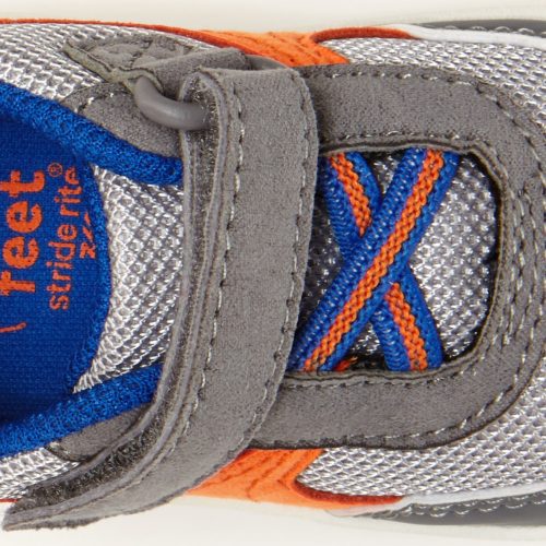 gogo sneaker littlekid grey orange 8