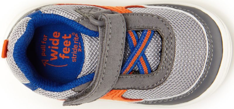 gogo sneaker littlekid grey orange 8