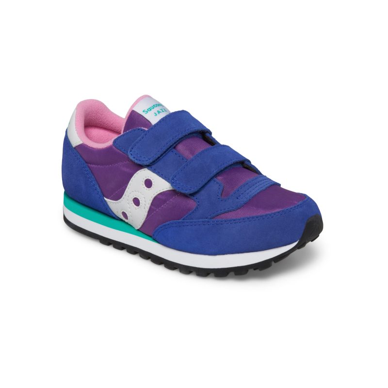 jazz double hook loop sneaker bigkid blue purple green blue purple green 2