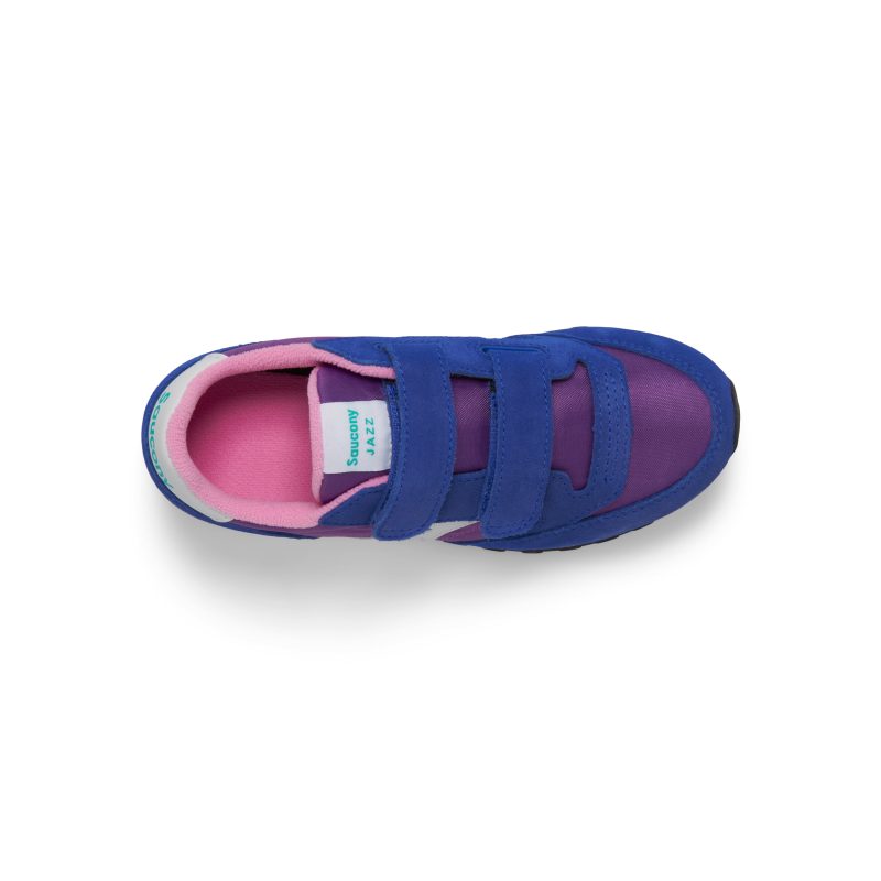 jazz double hook loop sneaker bigkid blue purple green blue purple green 6