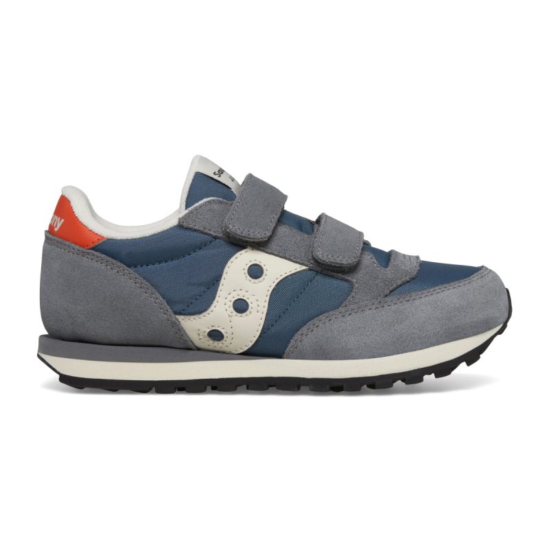 jazz double hook loop sneaker bigkid grey blue orange grey blue orange 1