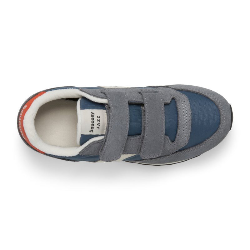 jazz double hook loop sneaker bigkid grey blue orange grey blue orange 5