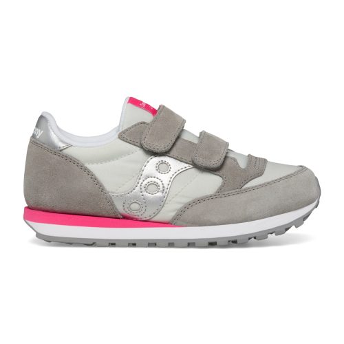 jazz double hook loop sneaker bigkid grey silver pink grey silver pink 1