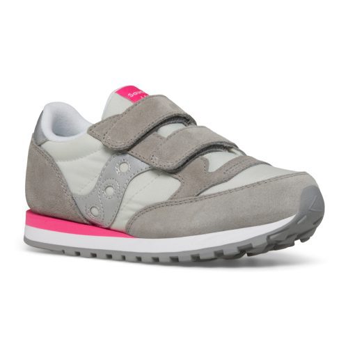 jazz double hook loop sneaker bigkid grey silver pink grey silver pink 2