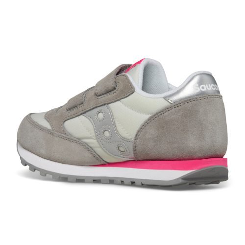 jazz double hook loop sneaker bigkid grey silver pink grey silver pink 3