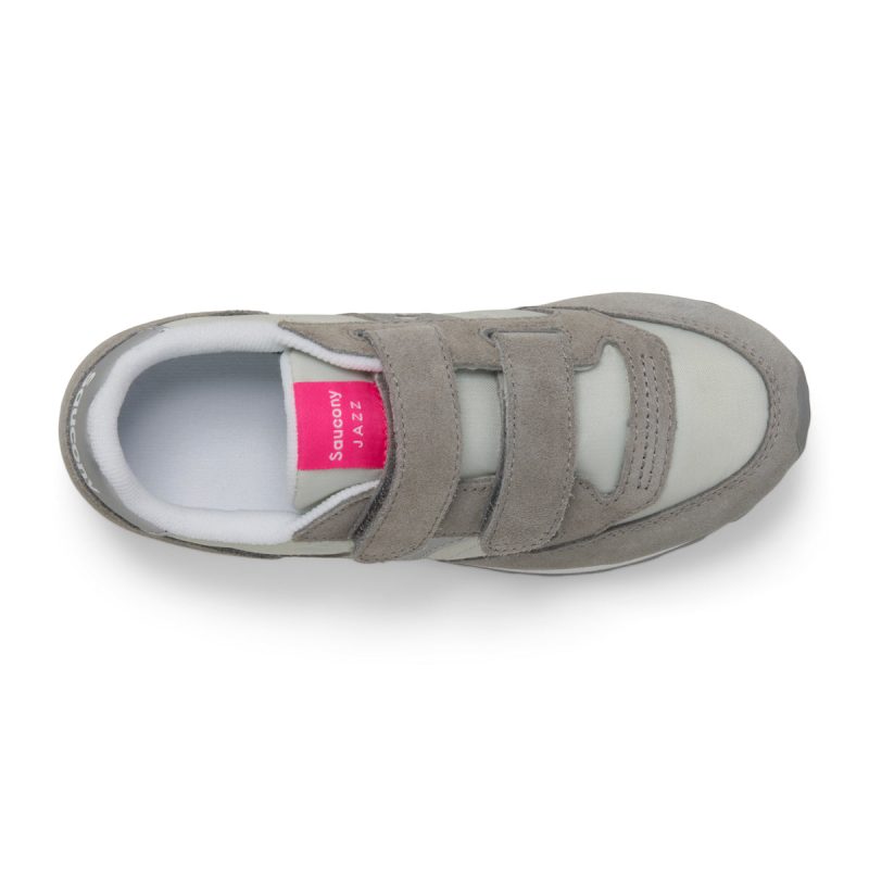 jazz double hook loop sneaker bigkid grey silver pink grey silver pink 5