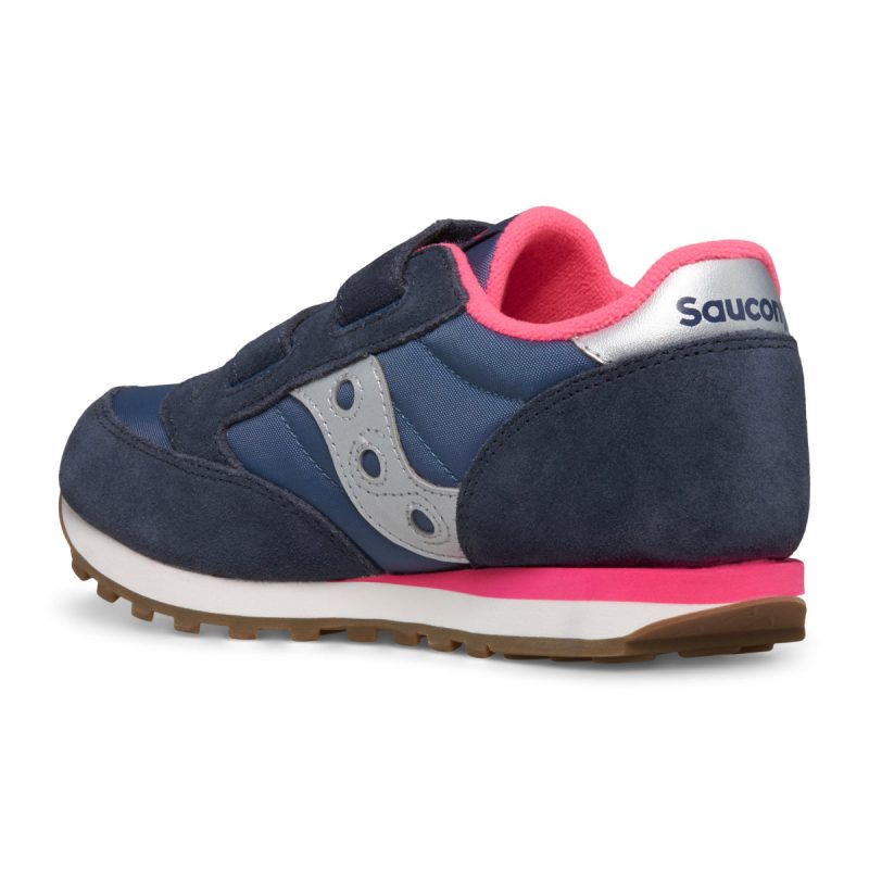 jazz double hook loop sneaker bigkid navy silver pink navy silver pink 3