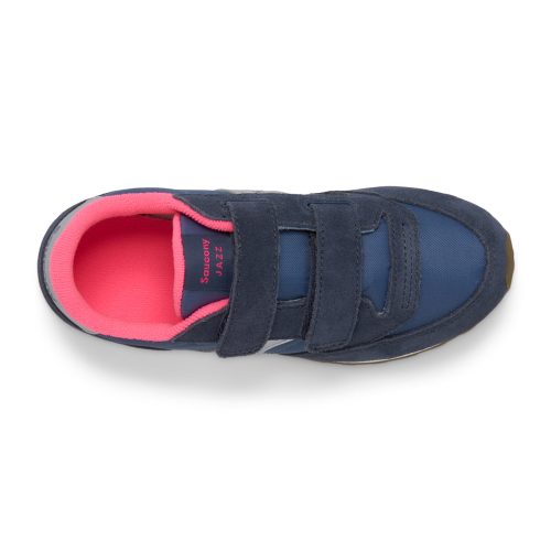 jazz double hook loop sneaker bigkid navy silver pink navy silver pink 5