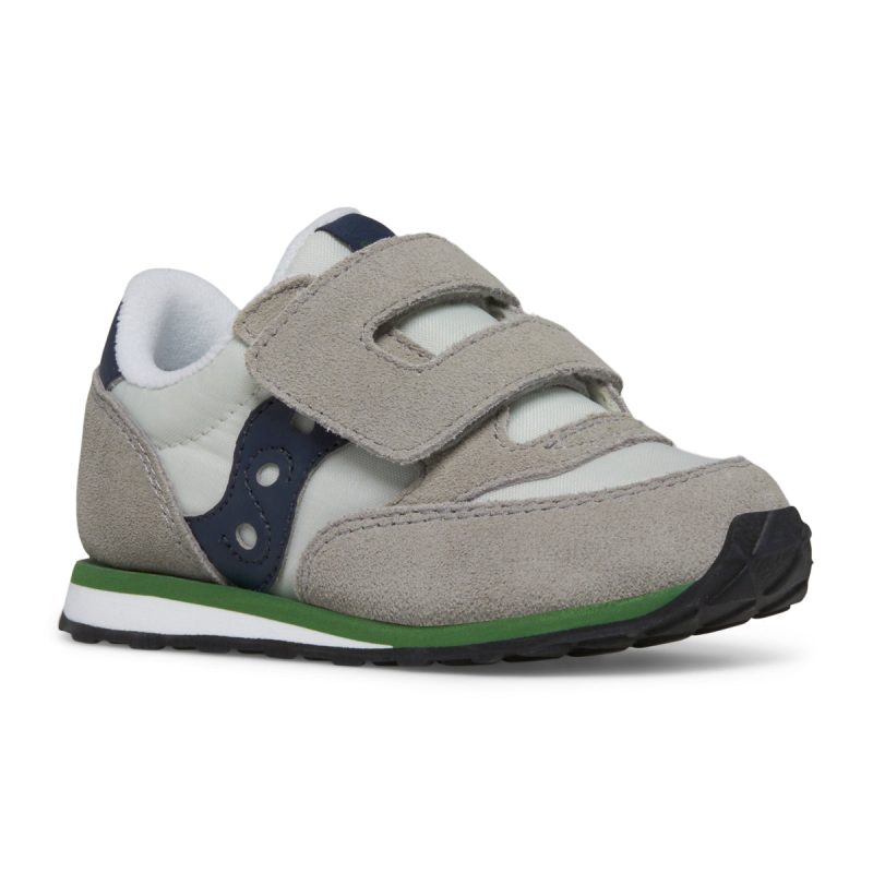 jazz hook loop sneaker bigkid grey navy green grey navy green 2