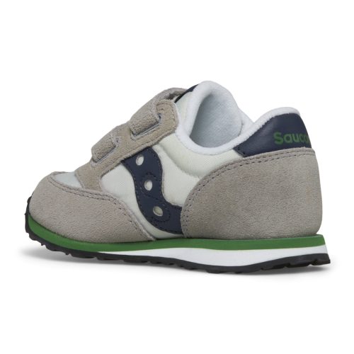 jazz hook loop sneaker bigkid grey navy green grey navy green 3