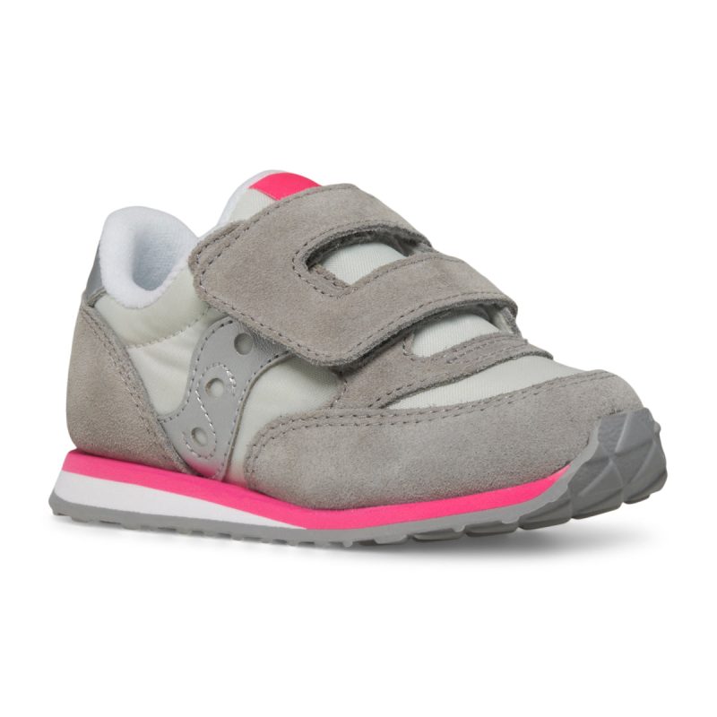 jazz hook loop sneaker bigkid grey silver pink grey silver pink 2