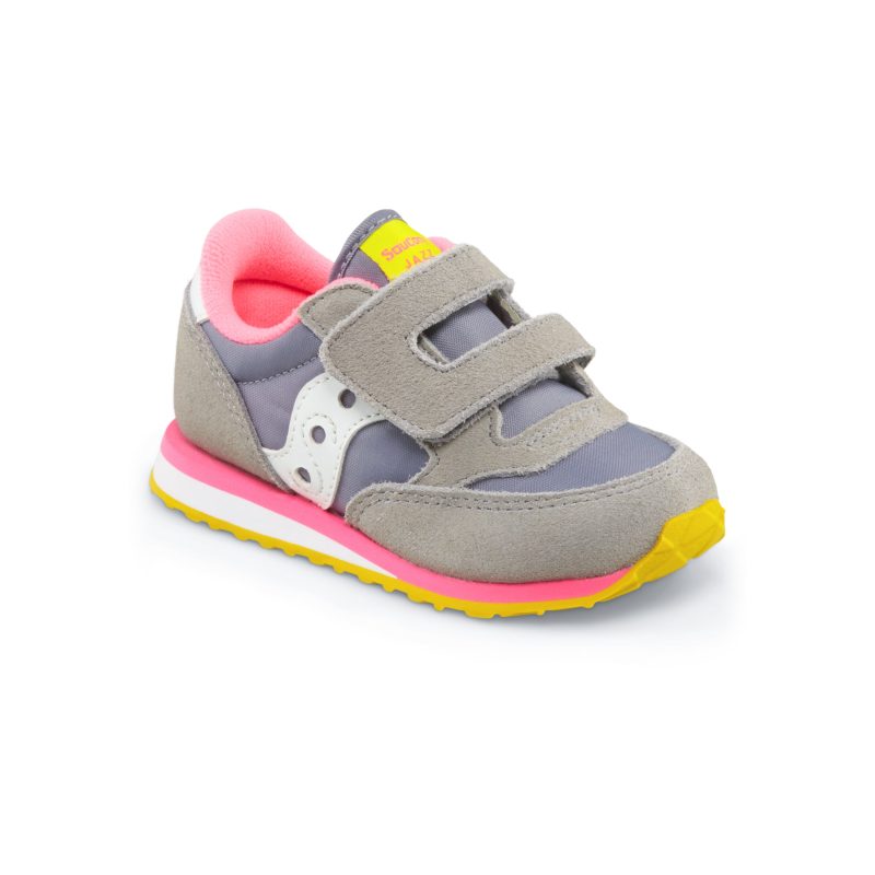 jazz hook loop sneaker bigkid dark grey pink 2