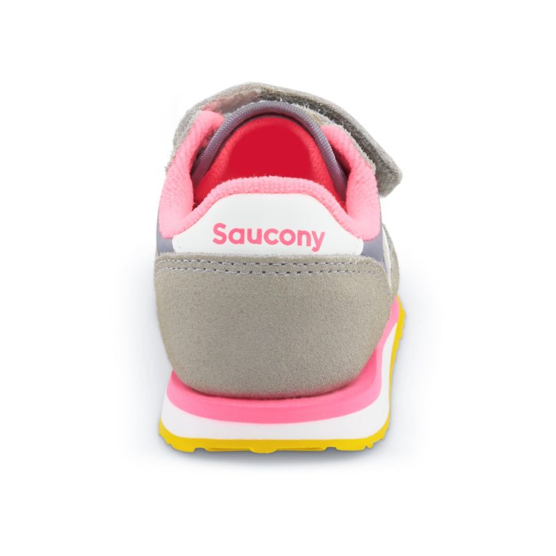 jazz hook loop sneaker bigkid dark grey pink 3