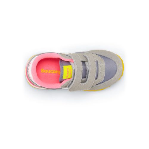 jazz hook loop sneaker bigkid dark grey pink 6