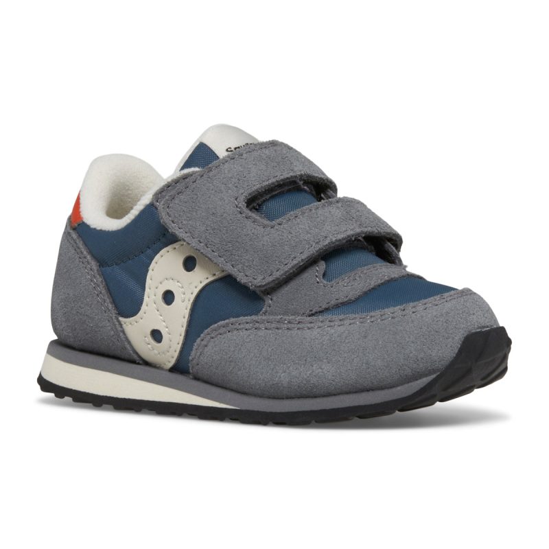 jazz hook loop sneaker littlekid grey blue orange grey blue orange 2