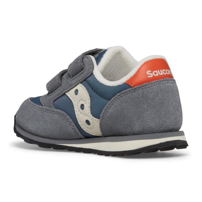 jazz hook loop sneaker littlekid grey blue orange grey blue orange 3