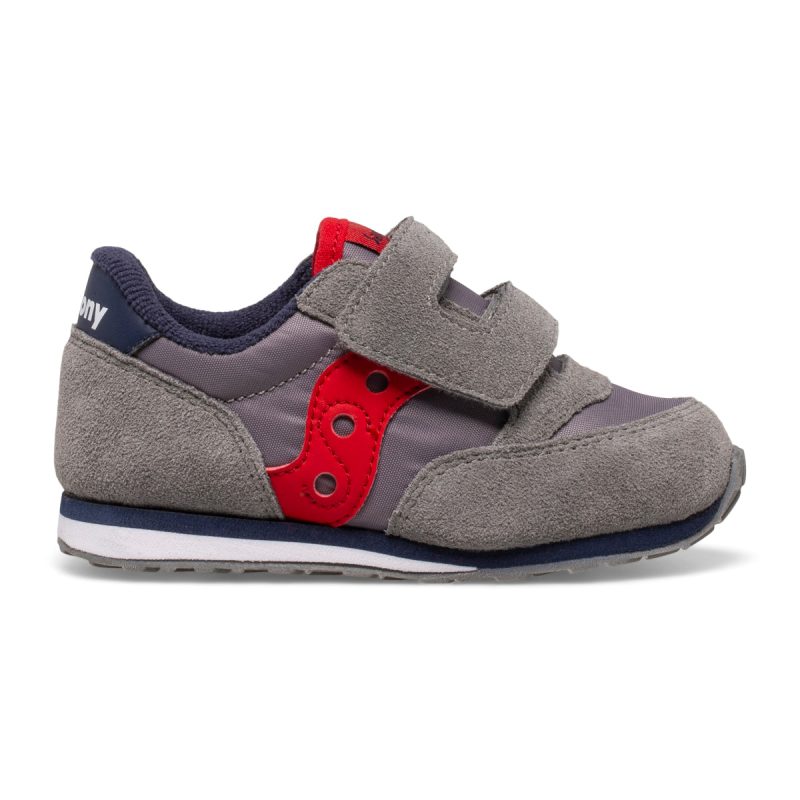 jazz hook loop sneaker littlekid grey navy red grey navy red 1