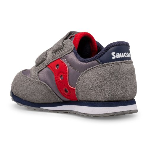 jazz hook loop sneaker littlekid grey navy red grey navy red 3