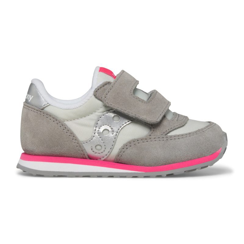 jazz hook loop sneaker littlekid grey silver pink grey silver pink 1