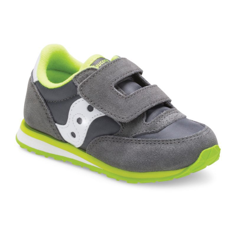 jazz hook loop sneaker littlekid grey white green grey white green 1