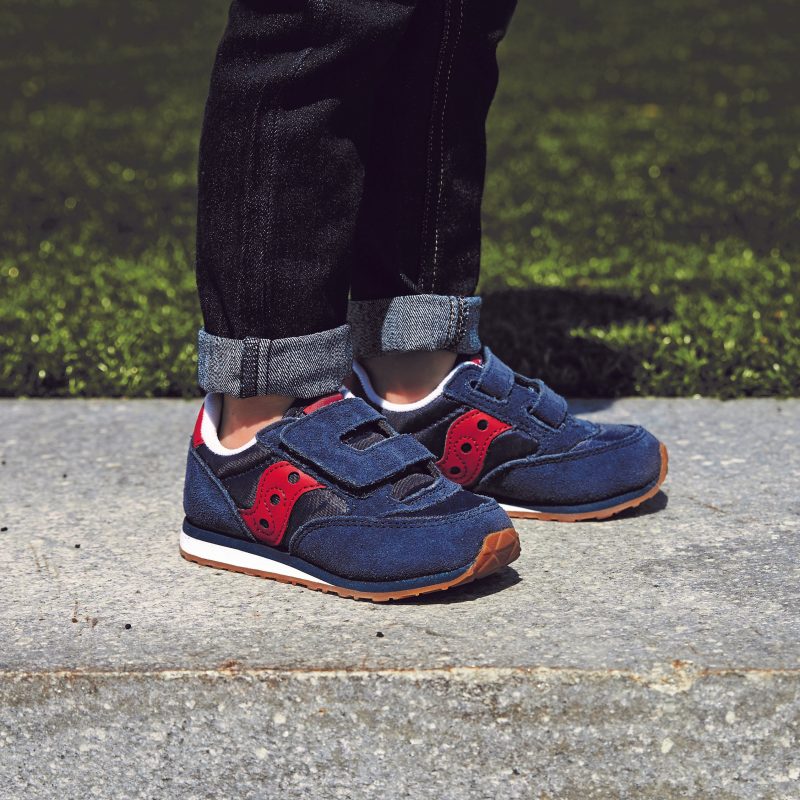 jazz hook loop sneaker littlekid navy red navy red 8