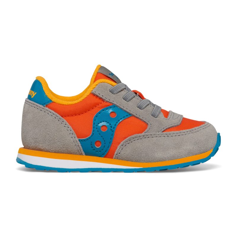 jazz original jr sneaker littlekid grey orange blue 1