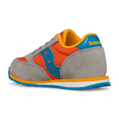 jazz original jr sneaker littlekid grey orange blue 3