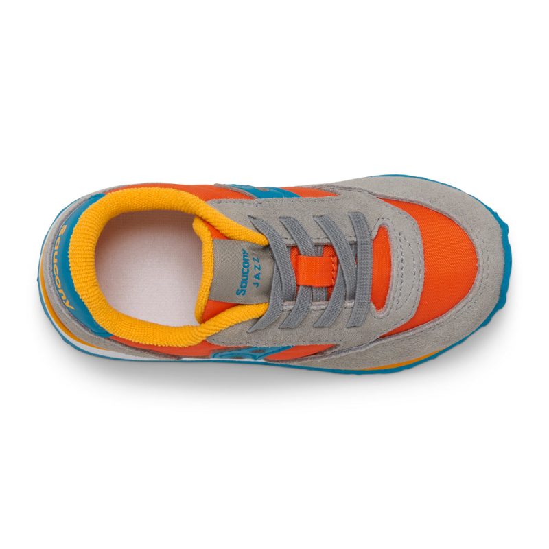 jazz original jr sneaker littlekid grey orange blue 5