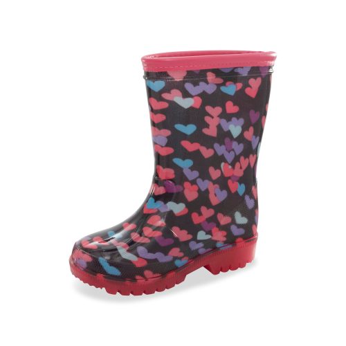 lightup misty rain boot bigkid heart print heart print 8