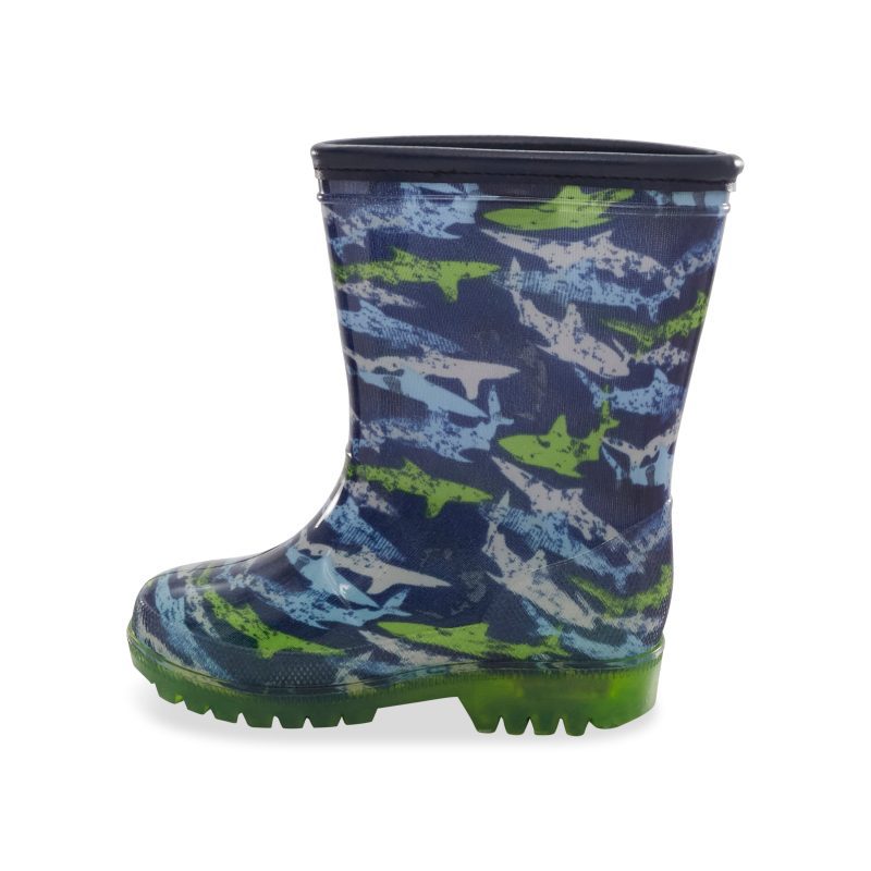 lightup misty rain boot bigkid blue shark 4