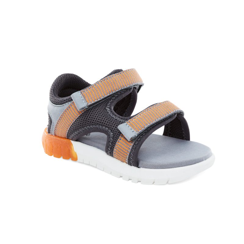 lightup vinnie sandal bigkid orange orange 2