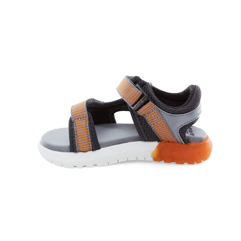 lightup vinnie sandal bigkid orange orange 4