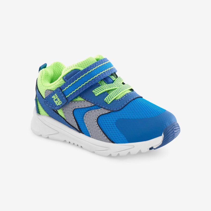 made2play bolt sneaker littlekid blue neon 2