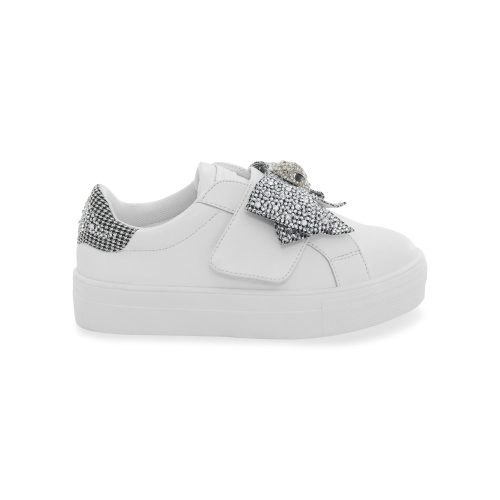 mini laney bow sneaker bigkid white 1