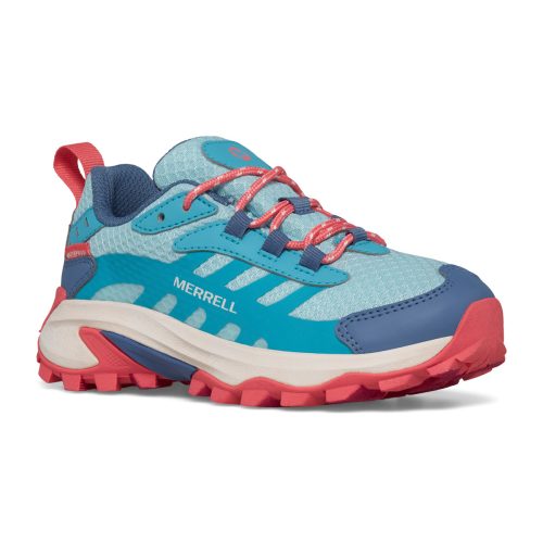 moab speed 2 low waterproof sneaker bigkid turq coral 2