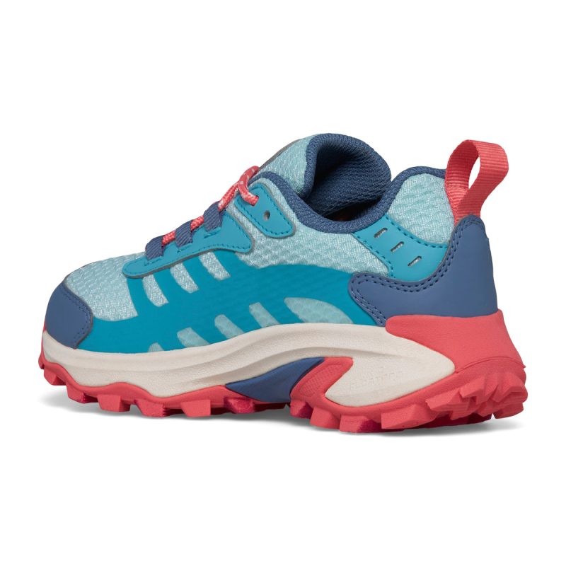 moab speed 2 low waterproof sneaker bigkid turq coral 3