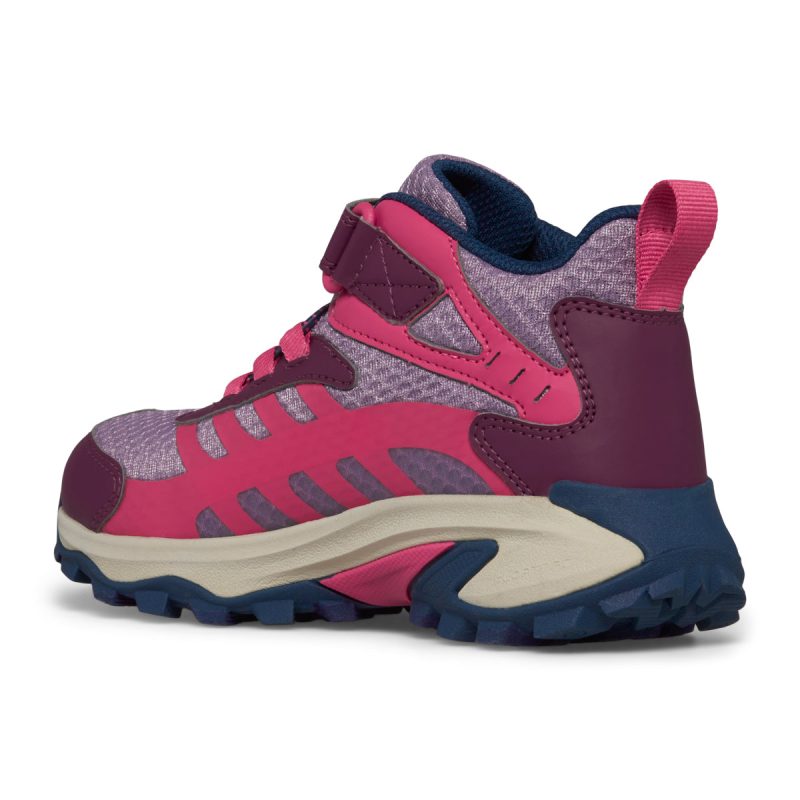 moab speed 2 mid ac waterproof hiker bigkid berry navy 3