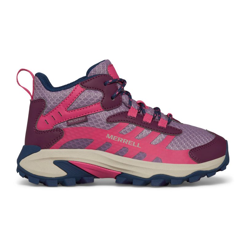 moab speed 2 mid waterproof hiker bigkid berry navy 1